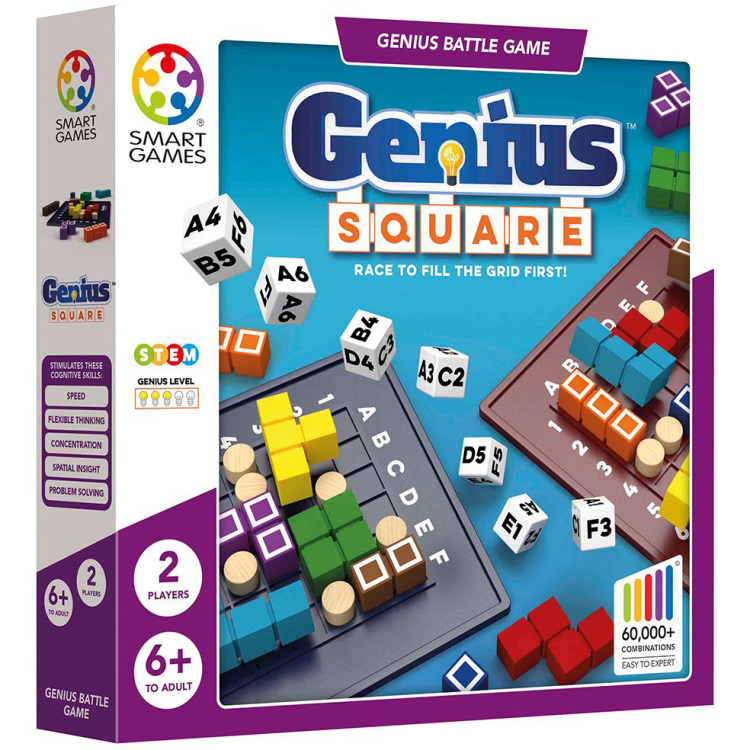 SmartGames Genius Square bordspel Nederlands, 1 - 2 spelers, Vanaf 6 jaar