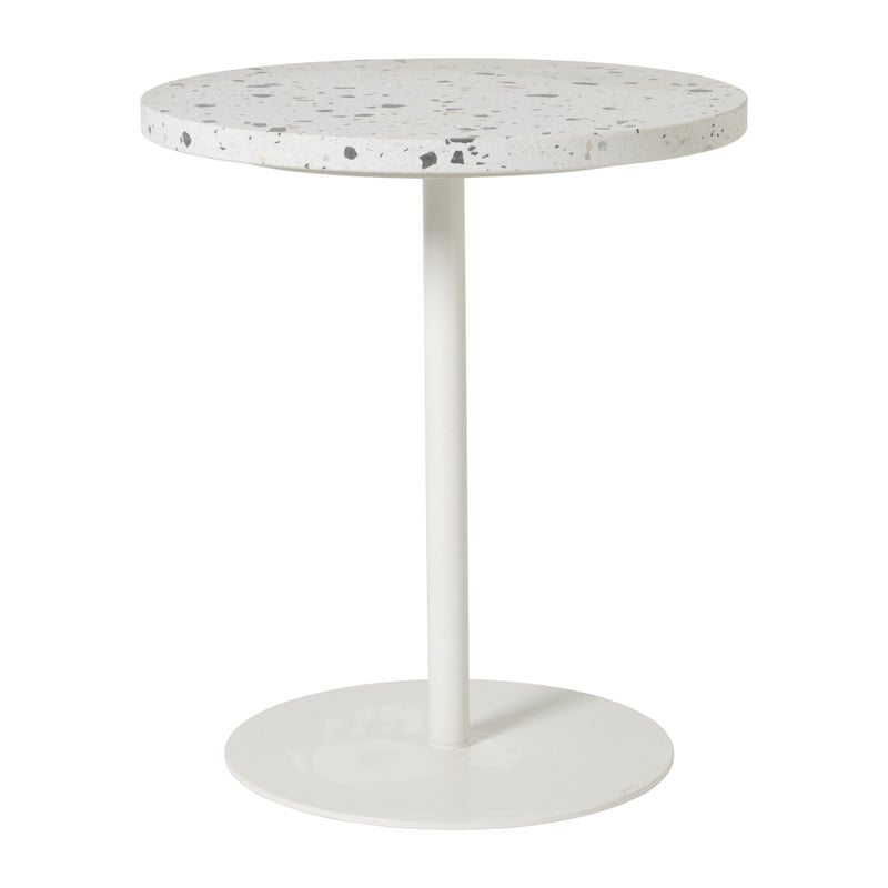 Bijzettafel Terrazzo - wit - ø40x45 cm