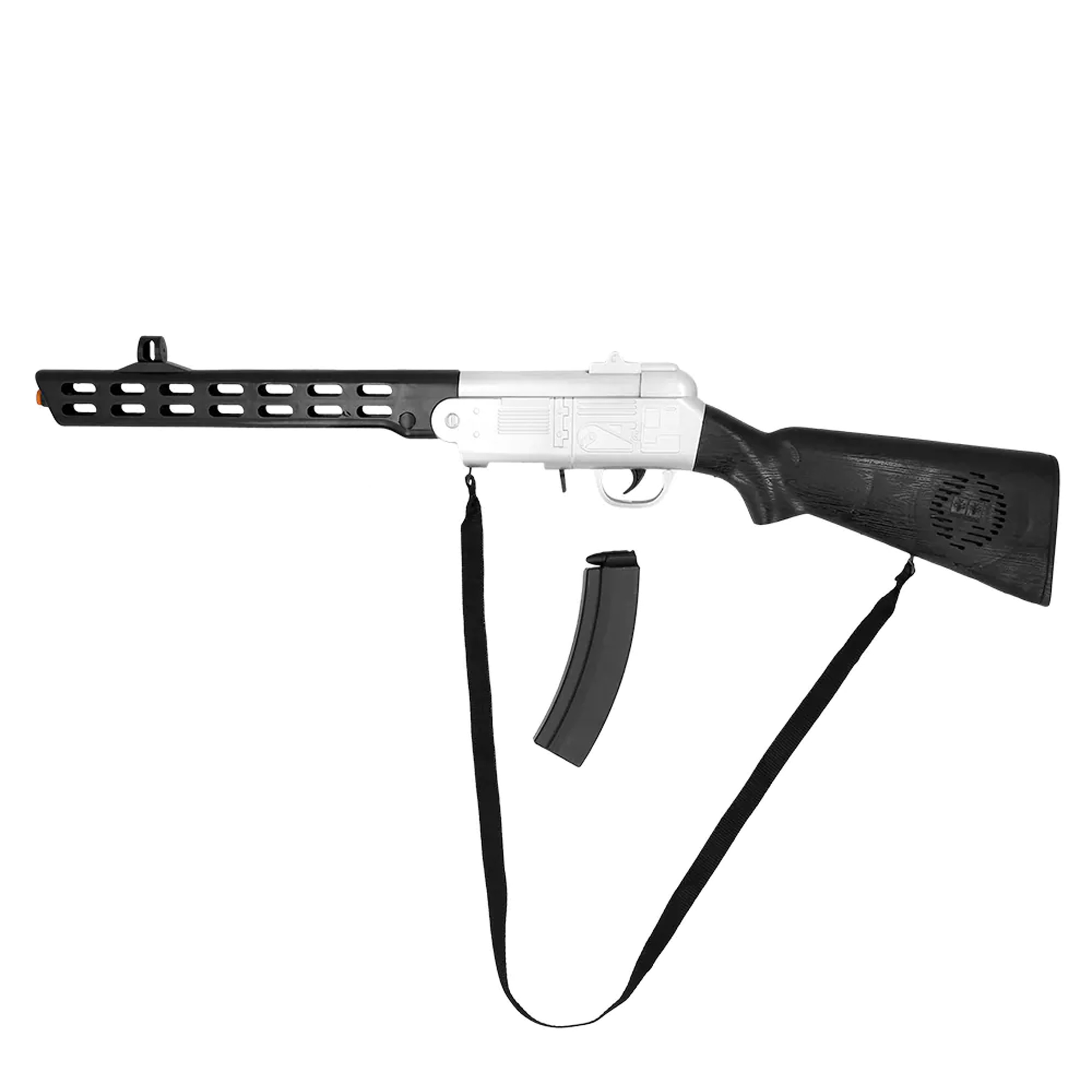 Verkleed speelgoed Politie/soldaten geweer - machinegeweer - zwart - plastic - 67 cm -