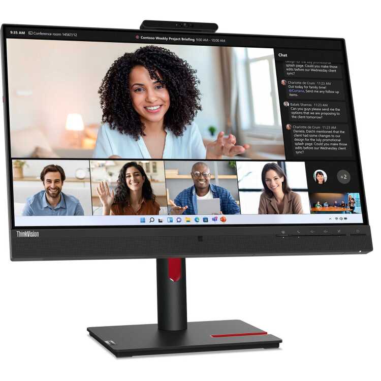 Lenovo ThinkVision T24mv-30 (63D7UAT3EU) ledmonitor HDMI, DisplayPort, USB-C, Webcam