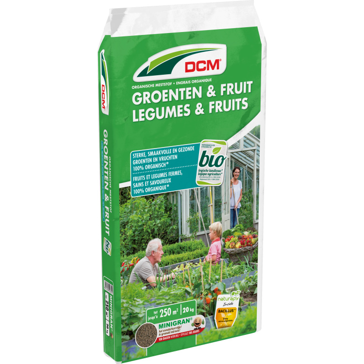 DCM Meststof Groenten & Fruit 20 kg meststof Tot 250 m²