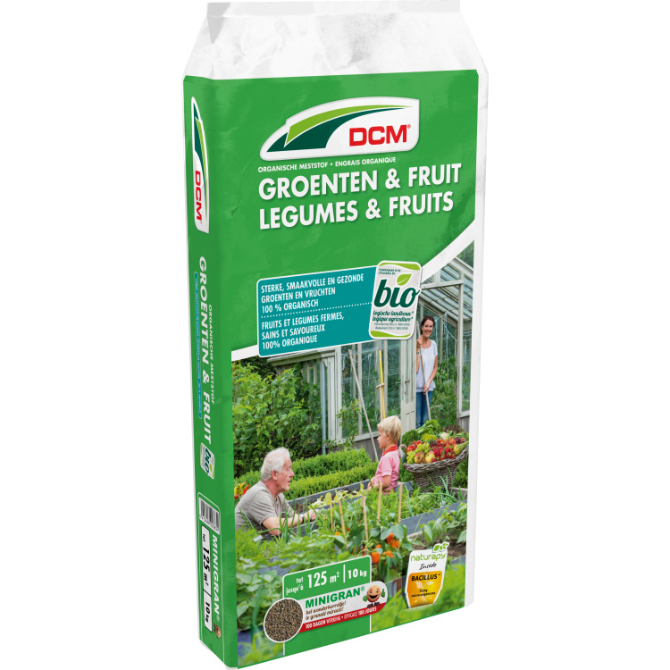 DCM Meststof Groenten & Fruit 10 kg meststof Tot 125 m²