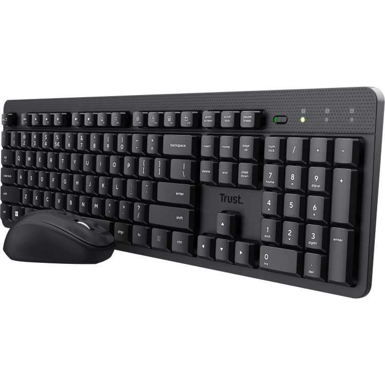Trust Ody II Stille draadloze toetsenbord- en muisset desktopset 800 dpi - 1.600 dpi