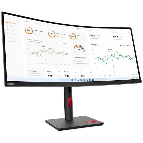 Lenovo ThinkVision T34W-30 (63D4GAT1EU) ledmonitor HDMI, DisplayPort, USB-C, RJ-45