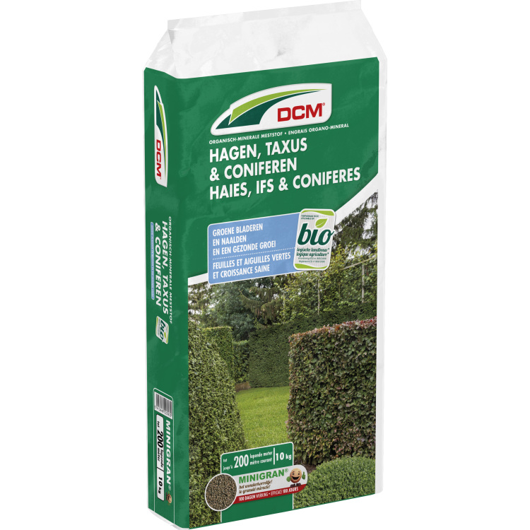 DCM Meststof Hagen, Taxus & Coniferen 10 kg meststof Tot 200 lopende meter
