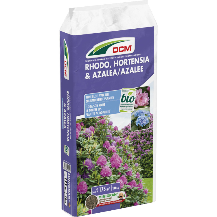 DCM Meststof Rhodo, Hortensia & Azalea 10 kg meststof Tot 175 m²