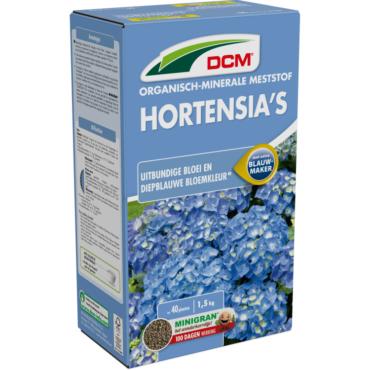 DCM Meststof Hortensia's 1,5 kg meststof Tot 40 planten