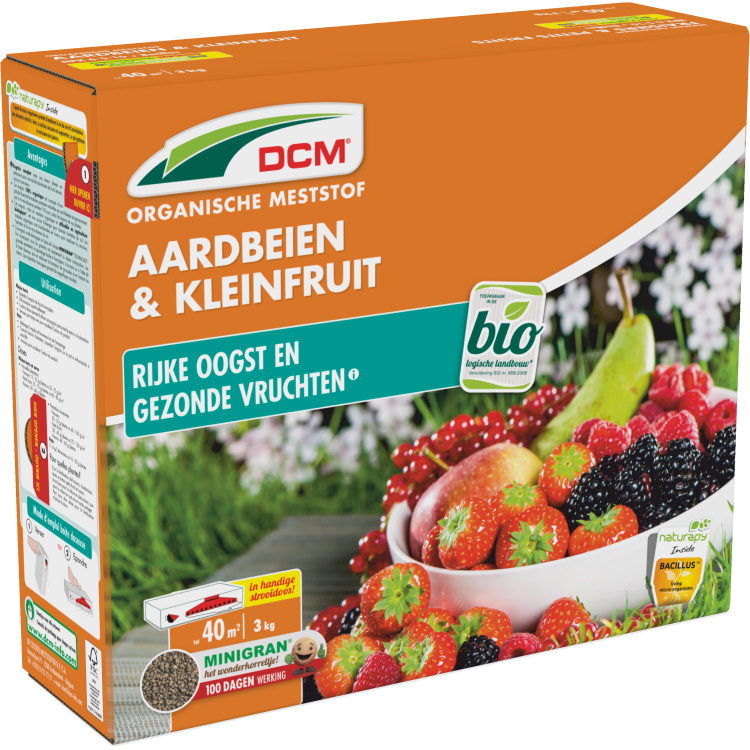DCM Meststof Aardbeien & Kleinfruit 3 kg meststof Tot 40 m²