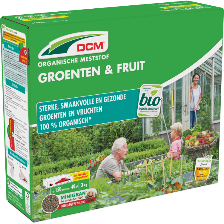 DCM Meststof Groenten & Fruit 3 kg meststof Tot 40 m²