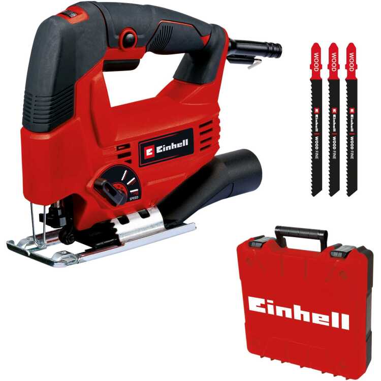 Einhell TC-JS 80/1 Kit decoupeerzaag Incl. koffer en drie zaagbladen (T-schacht)