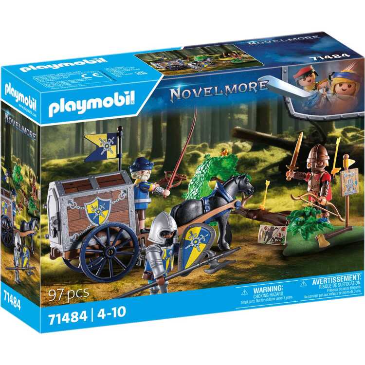 PLAYMOBIL Novelmore - Overval op transportwagen constructiespeelgoed 71484