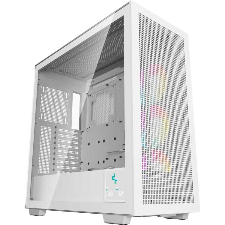 DeepCool MORPHEUS tower behuizing 4x USB-A | 1x USB-C | RGB | Tempered Glass