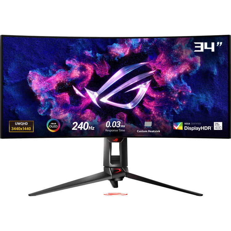 ASUS ROG Swift OLED PG34WCDM gaming monitor 2x HDMI, DisplayPort, 3x USB-A, USB-C, 240 Hz
