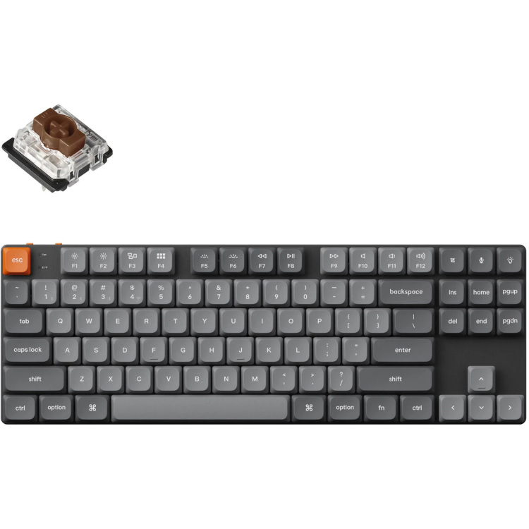 Keychron K1 Max-B3 toetsenbord RGB leds, 80%, Double-shot PBT, 2.4GHz | Bluetooth 5.1 | USB-C