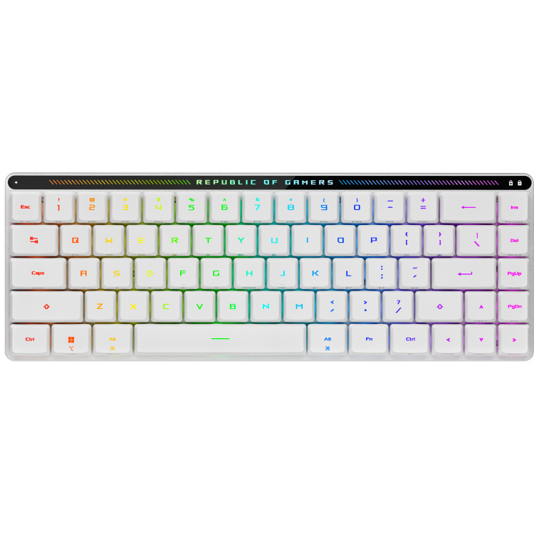 ASUS ROG Falchion RX Low Profile gaming toetsenbord 65%, RGB led, USB / 2,4 GHz / Bluetooth
