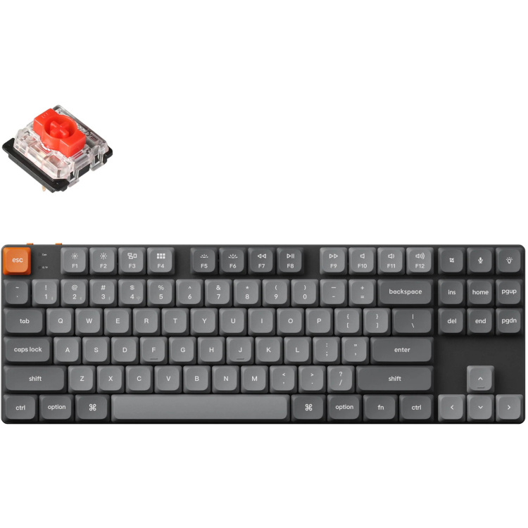 Keychron K1 Max-B1 toetsenbord RGB leds, 80%, Double-shot PBT, 2.4GHz | Bluetooth 5.1 | USB-C