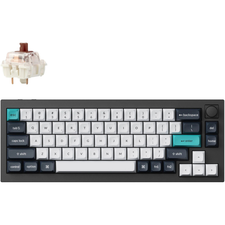 Keychron Q2 Max-M3 toetsenbord RGB leds, 65%, KSA double-shot PBT, hot swap, Knob, 2.4GHz | Bluetooth 5.1 | USB-C