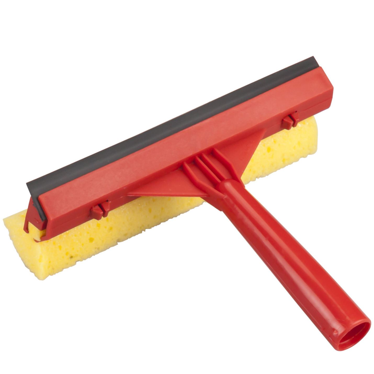 Raamwisser - met raamtrekker - 20 cm - rood - kunststof -