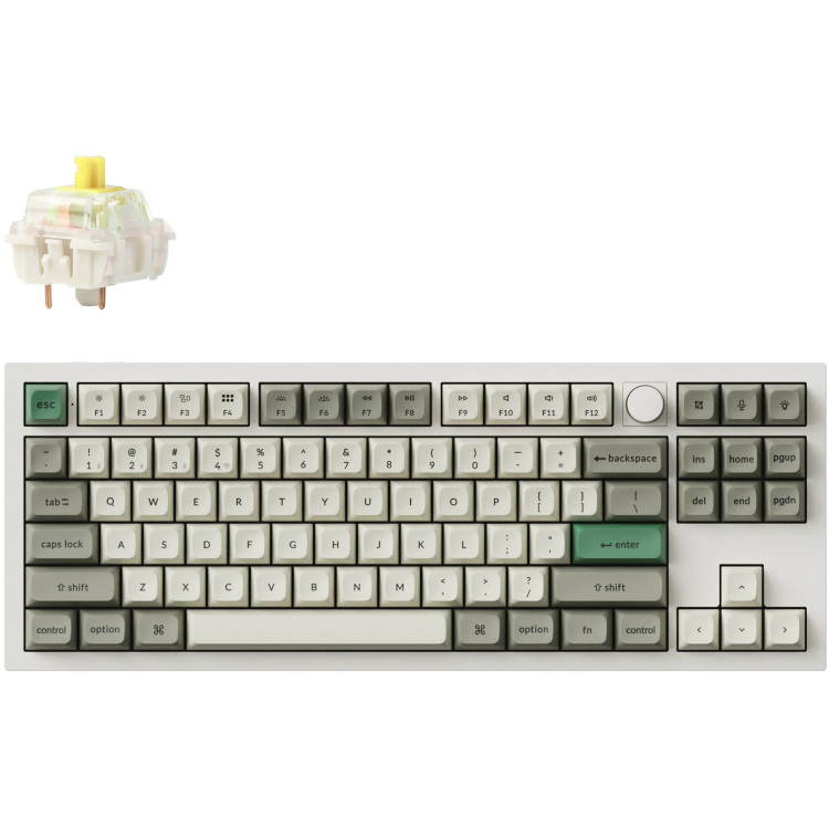 Keychron Q3 Max-P4 toetsenbord RGB leds, 80% TKL, KSA double-shot PBT, hot swap, Knob, 2.4GHz | Bluetooth 5.1 | USB-C