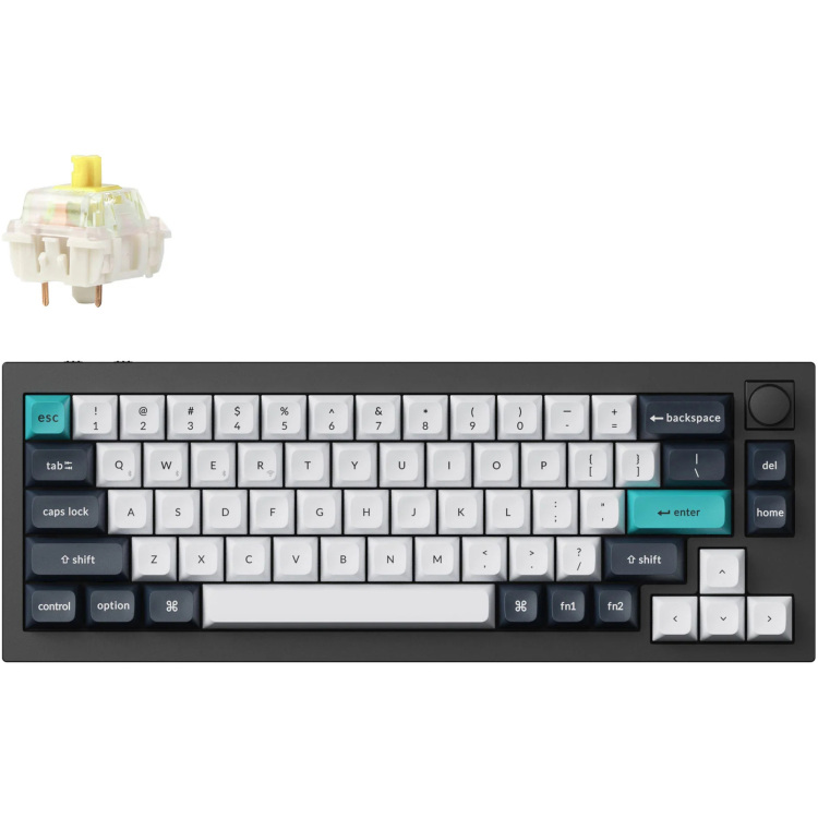 Keychron Q2 Max-M4 toetsenbord RGB leds, 65%, KSA double-shot PBT, hot swap, Knob, 2.4GHz | Bluetooth 5.1 | USB-C