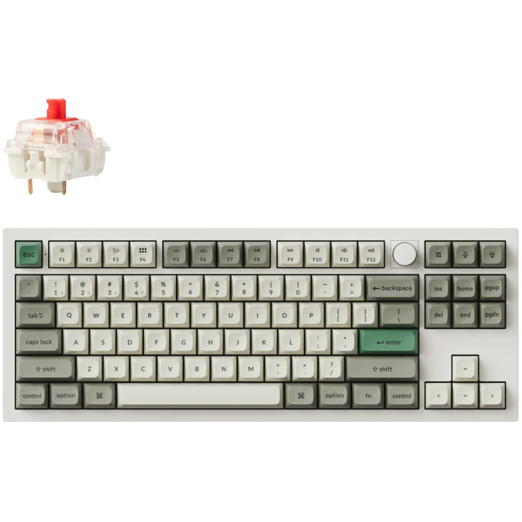 Keychron Q3 Max-P1 toetsenbord RGB leds, 80% TKL, KSA double-shot PBT, hot swap, Knob, 2.4GHz | Bluetooth 5.1 | USB-C