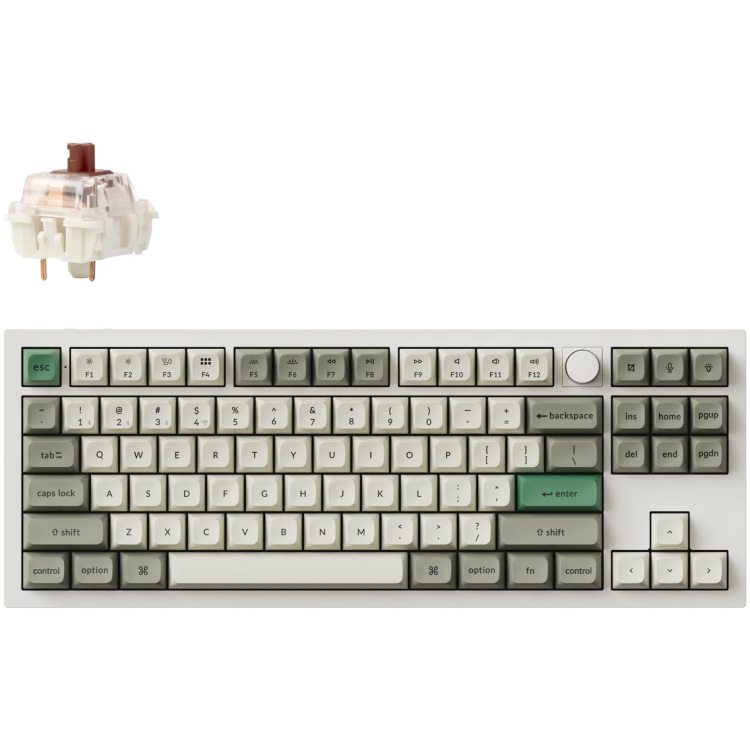Keychron Q3 Max-P3 toetsenbord RGB leds, 80% TKL, KSA double-shot PBT, hot swap, Knob, 2.4GHz | Bluetooth 5.1 | USB-C