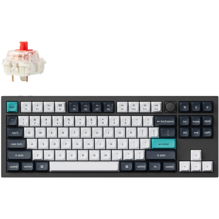 Keychron Q3 Max-M1 toetsenbord RGB leds, 80% TKL, KSA double-shot PBT, hot swap, Knob, 2.4GHz | Bluetooth 5.1 | USB-C