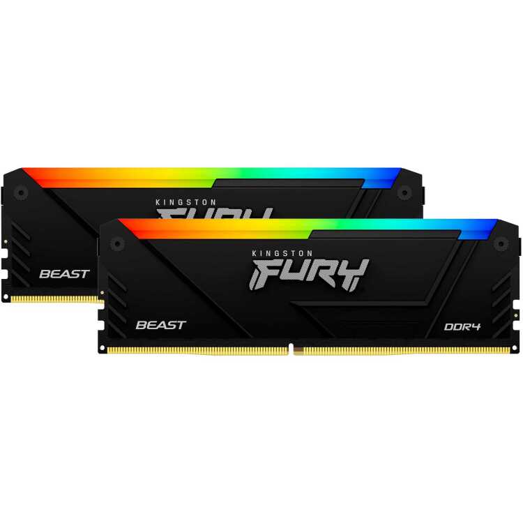 Kingston FURY 16 GB DDR4-3200 Kit werkgeheugen KF432C16BB2AK2/16, Beast RGB, XMP 2.0
