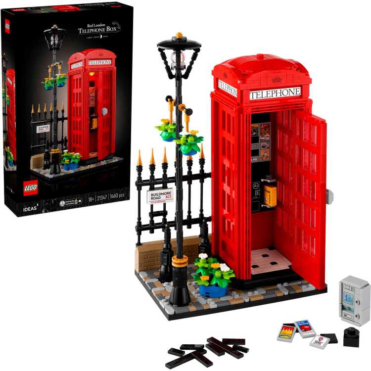 LEGO Ideas - Rode Londense telefooncel constructiespeelgoed 21347