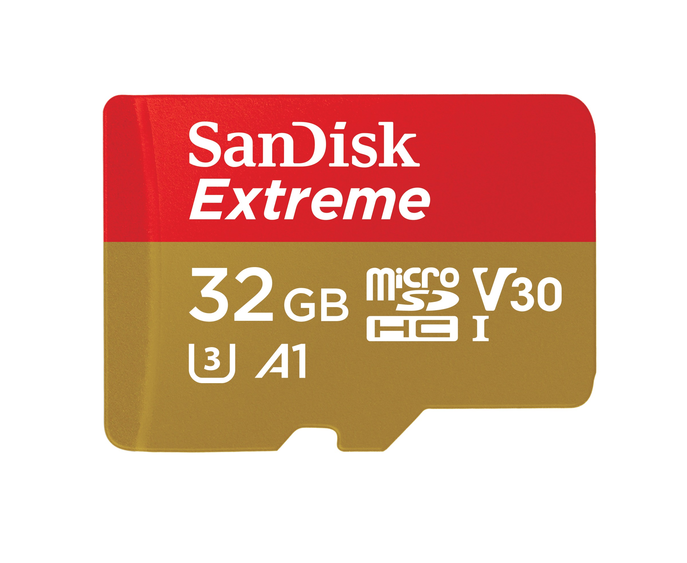 SanDisk MicroSDHC Extreme 32GB 100mb/60mb,U3,V30,A1 actcam Micro SD-kaart Rood