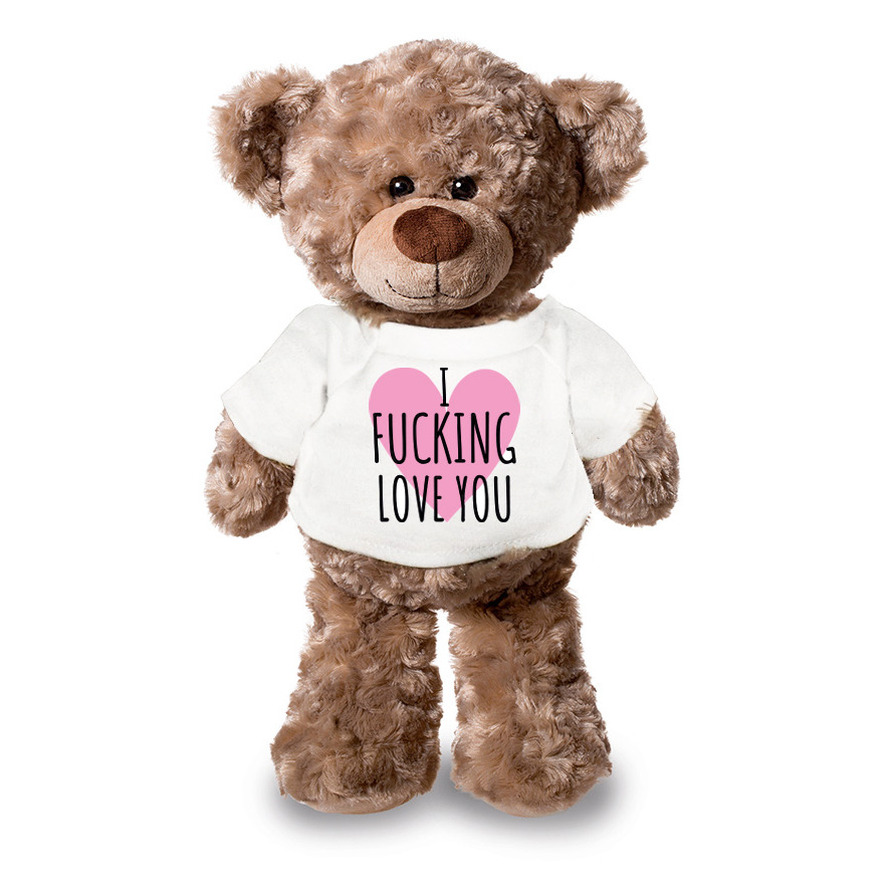 Valentijnsdag cadeau - teddybeer XL - i fucking love you - Valentinesday - knuffelbeertje - Clothies -