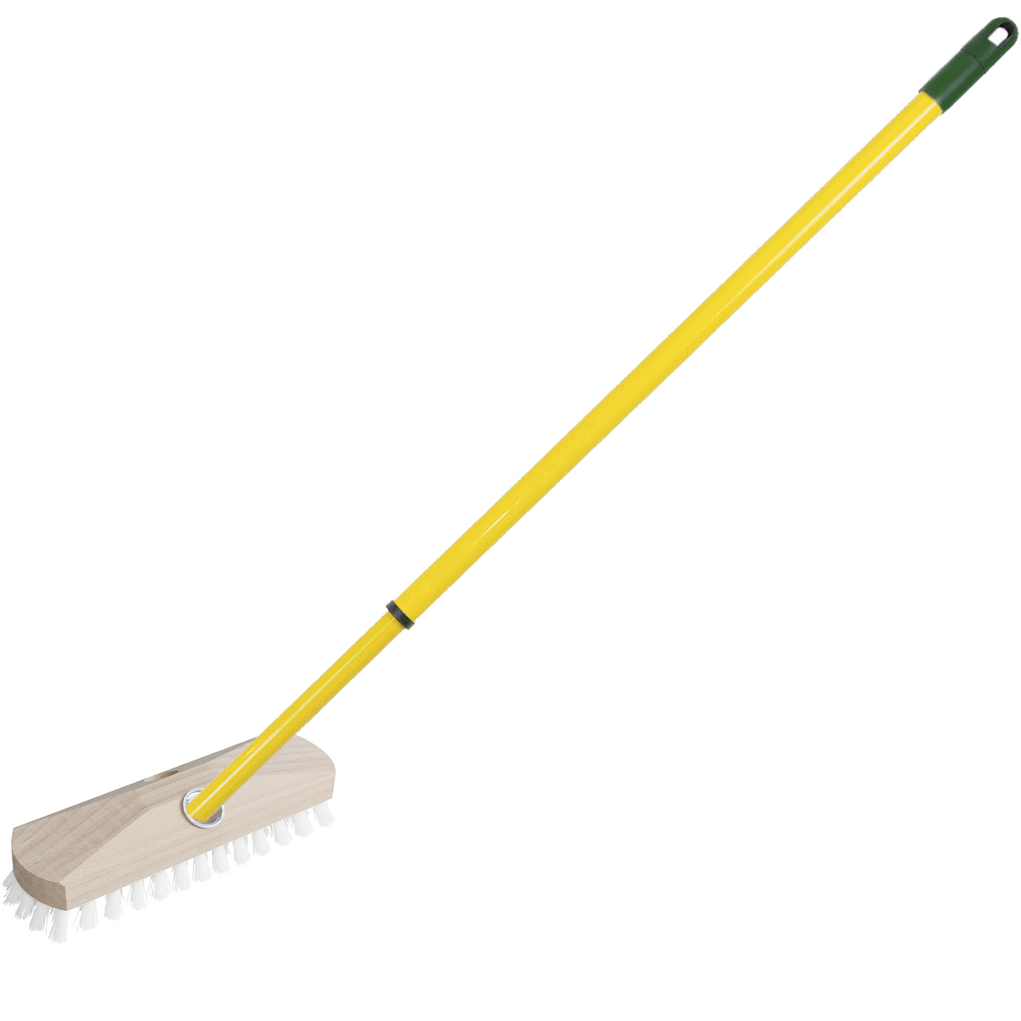 Schrobber - met telescoopsteel - 80-130 cm - schrobborstel - schoonmaakborstel -