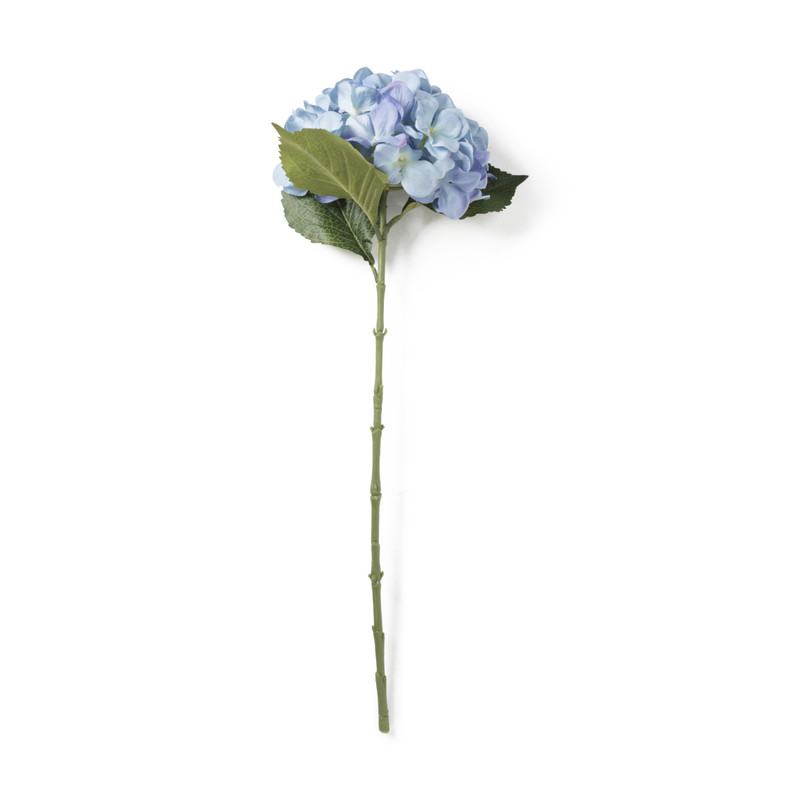 Kunstbloem hortensia - blauw - 63 cm