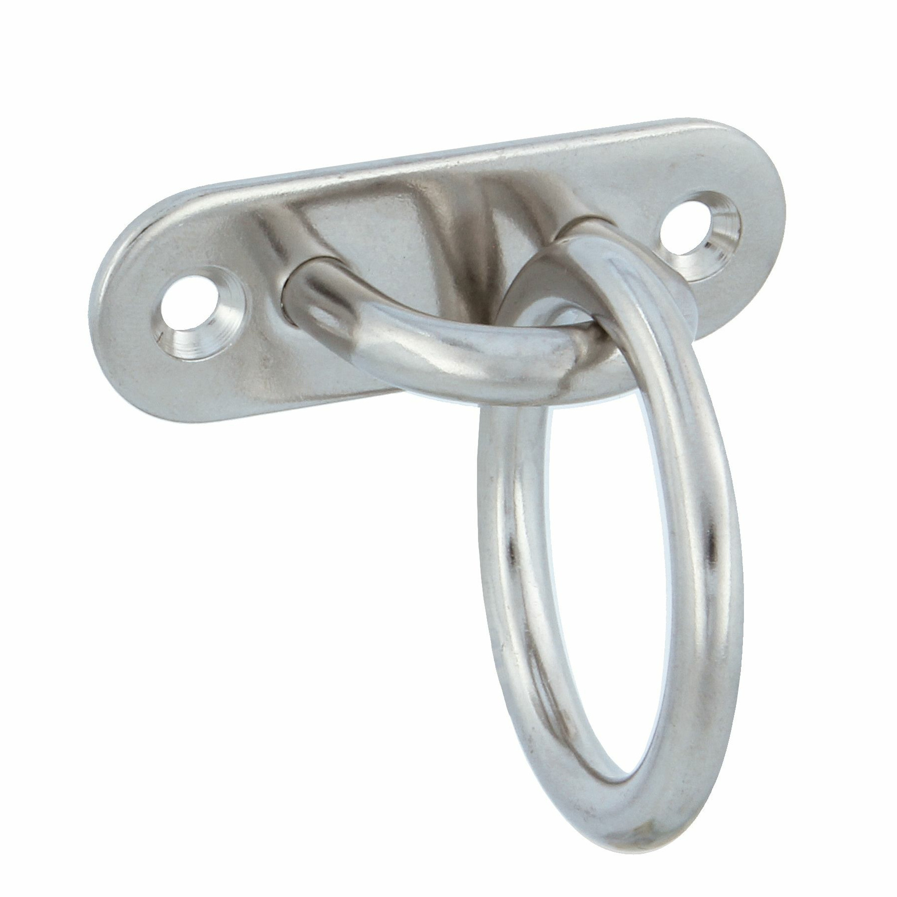AMIG Oogplaat met aanlegring - 1x - oogplaat 4.5 x 1.5cm - ring D3cm - rvs - vastzetplaat -