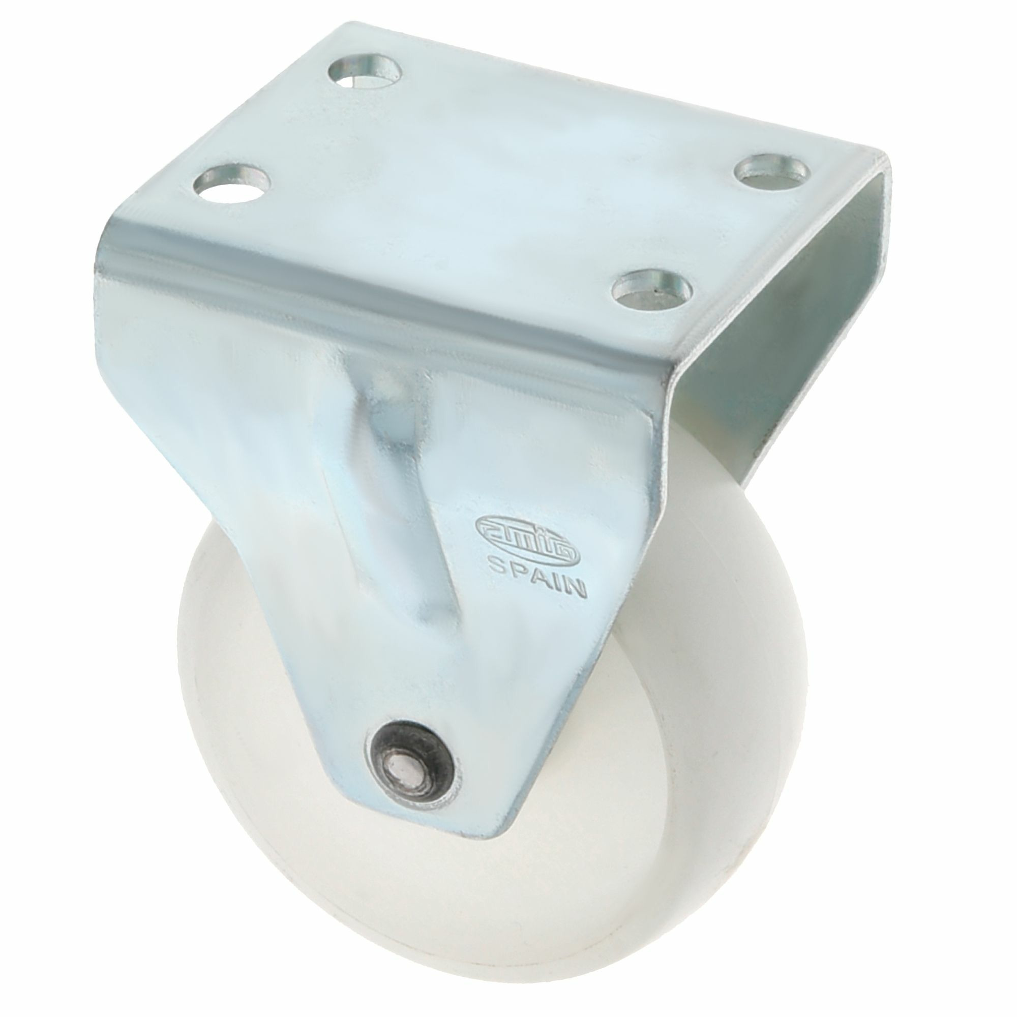 AMIG bokwiel/transportwiel - D40mm - polyamide - 30kg - wit -
