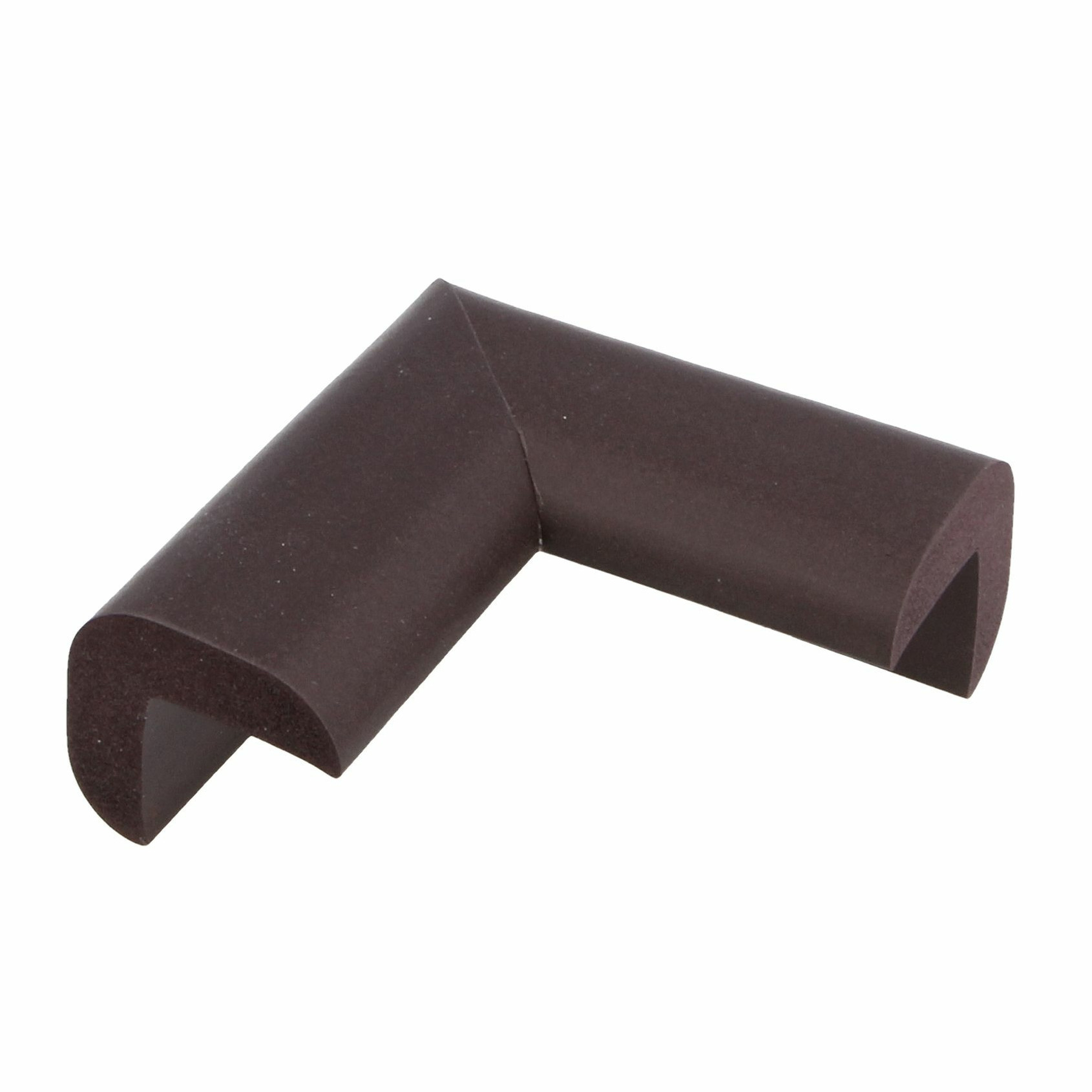 AMIG Hoekbeschermers - 4x - met plakbevestiging - bruin - rubber - kind bescherming scherpe hoeken -