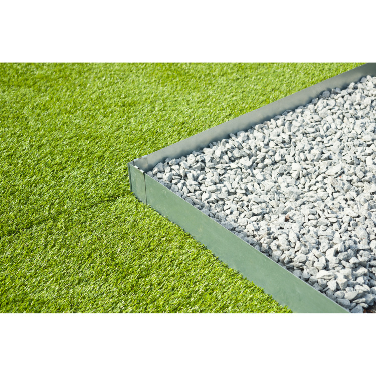 Nature Borderrand van verzinkt staal begrenzing 3x H 10,2 x 91,4 cm, Incl. 4x grondpennen