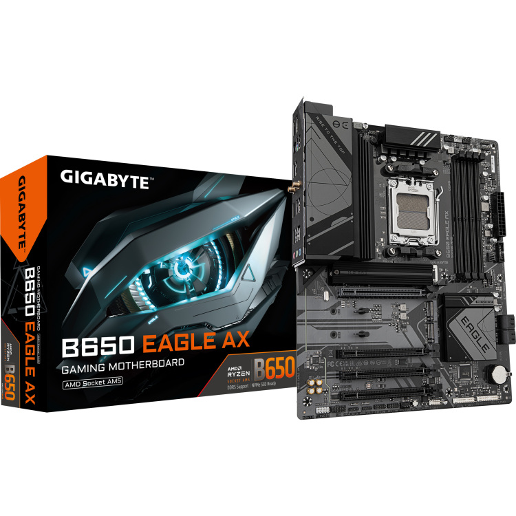 GIGABYTE B650 EAGLE AX moederbord RAID, Gb-LAN, WLAN, BT, Sound, ATX