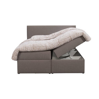 Boxcombinatie met opbergruimte Orebro 6-delig - taupe - 140x200 cm - Leen Bakker