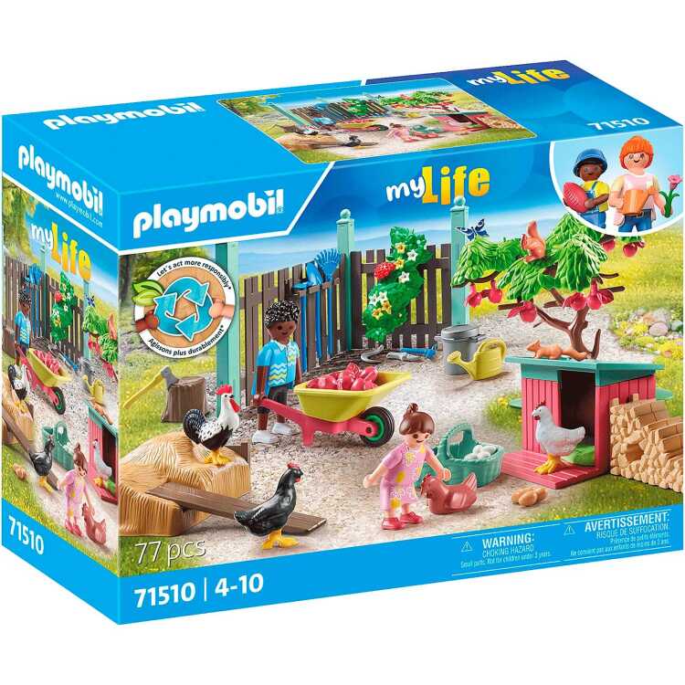PLAYMOBIL myLife - Kleine kippenboerderij in de tuin van het kleine huis constructiespeelgoed 71510