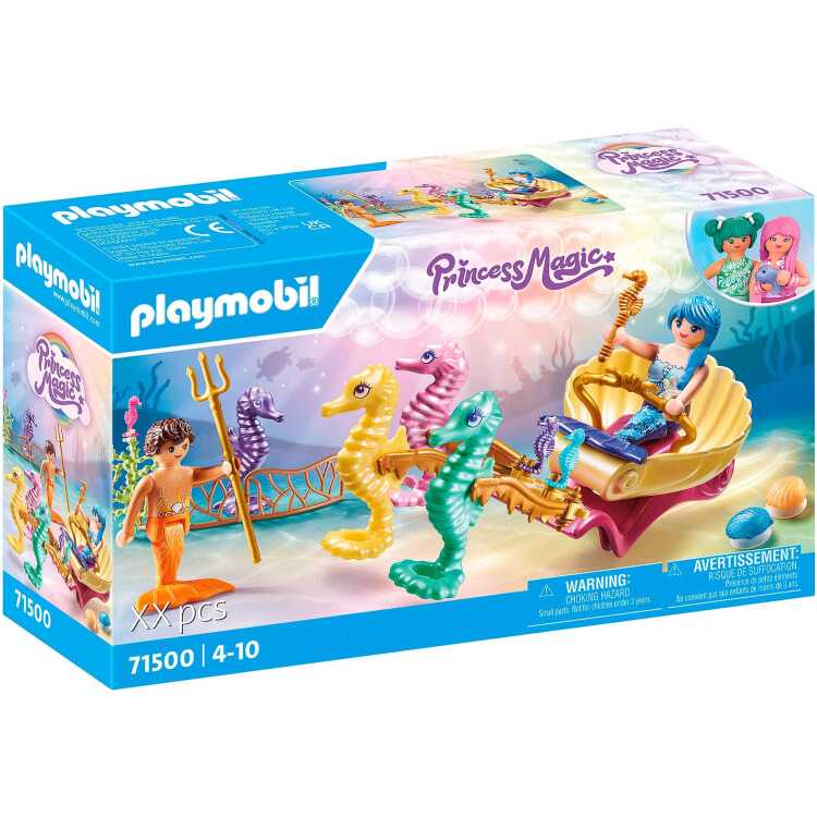 PLAYMOBIL Princess Magic - Zeemeermin zeepaard koets constructiespeelgoed 71500
