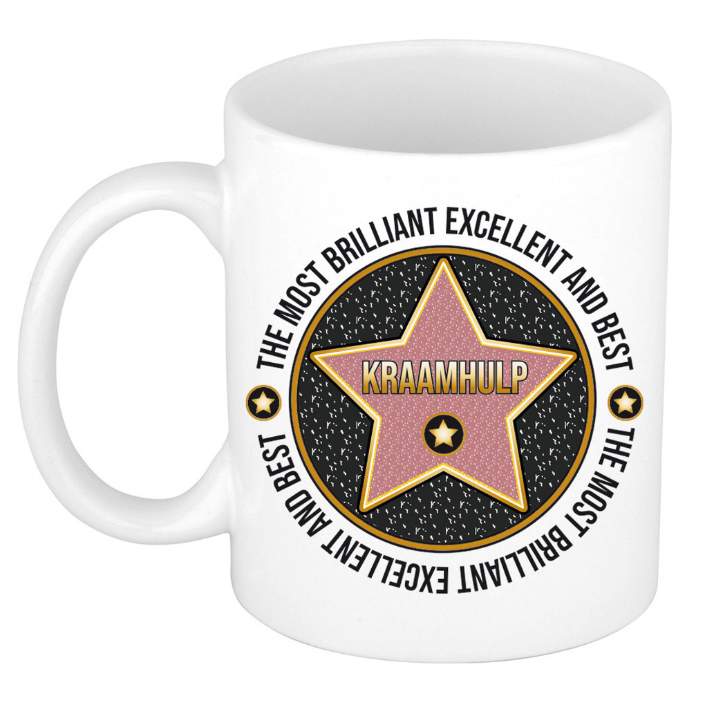 Cadeau koffie/thee mok voor kraamhulp - collega mok - walk of fame - keramiek - 300 ml -