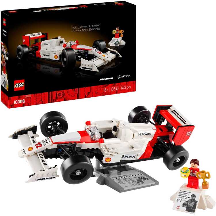 LEGO Icons - McLaren MP4/4 en Ayrton Senna constructiespeelgoed 10330