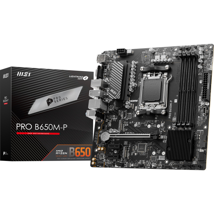 MSI PRO B650M-P moederbord RAID, 2.5 Gb-LAN, Sound, µATX