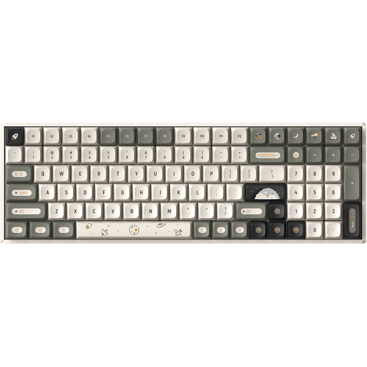 Iqunix F97 Hitchhiker Wireless Mechanical Keyboard gaming toetsenbord RGB leds, 96%, Hot-swappable, PBT, 2.4GHz | Bluetooth 5.1 | USB-C