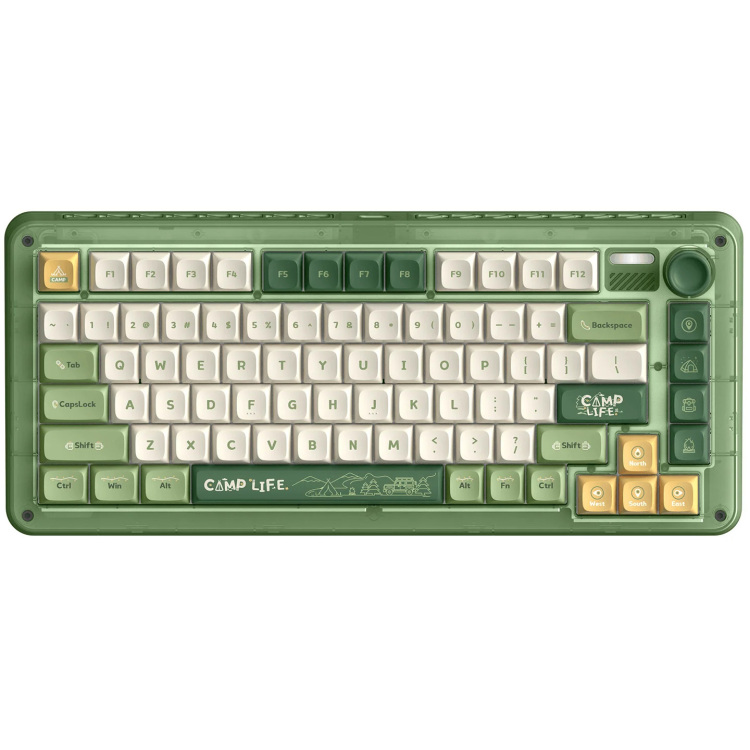 Iqunix ZX75 Camping Wireless Mechanical Keyboard gaming toetsenbord RGB leds, 75%, Hot-swappable, Double-shot PBT, 2.4GHz | Bluetooth 5.1 | USB-C