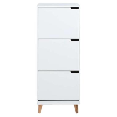 Schoenenkast Lagoa - wit - 132x47x30 cm - Leen Bakker
