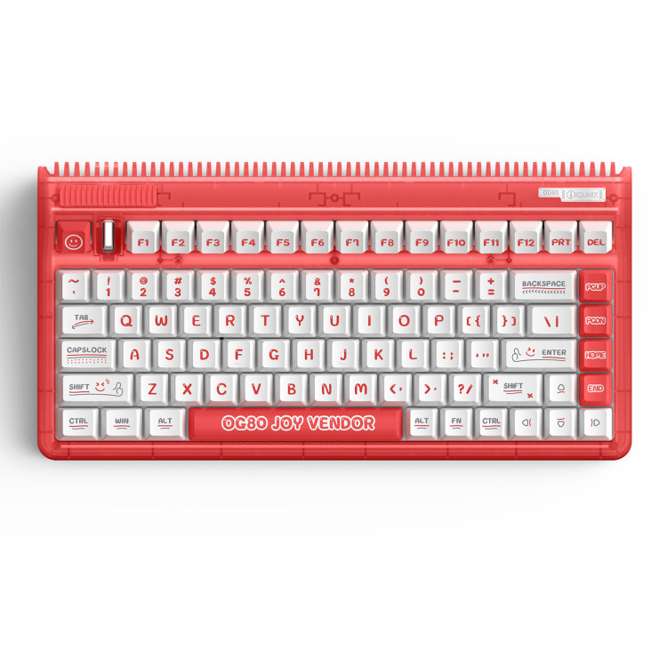 Iqunix OG80 Joy Vendor Wireless Mechanical Keyboard gaming toetsenbord RGB leds, 80% (TKL), Hot-swappable, PBT, 2.4GHz | Bluetooth 5.1 | USB-C