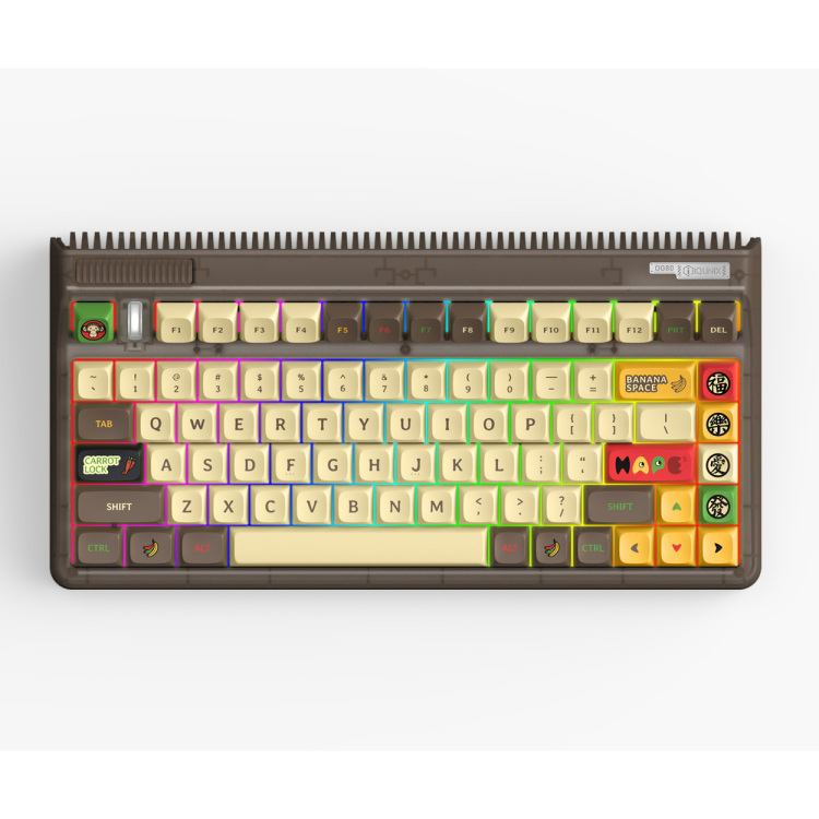 Iqunix OG80 Happy Ape Wireless Mechanical Keyboard gaming toetsenbord RGB leds, 80% (TKL), Hot-swappable, PBT, 2.4GHz | Bluetooth 5.1 | USB-C
