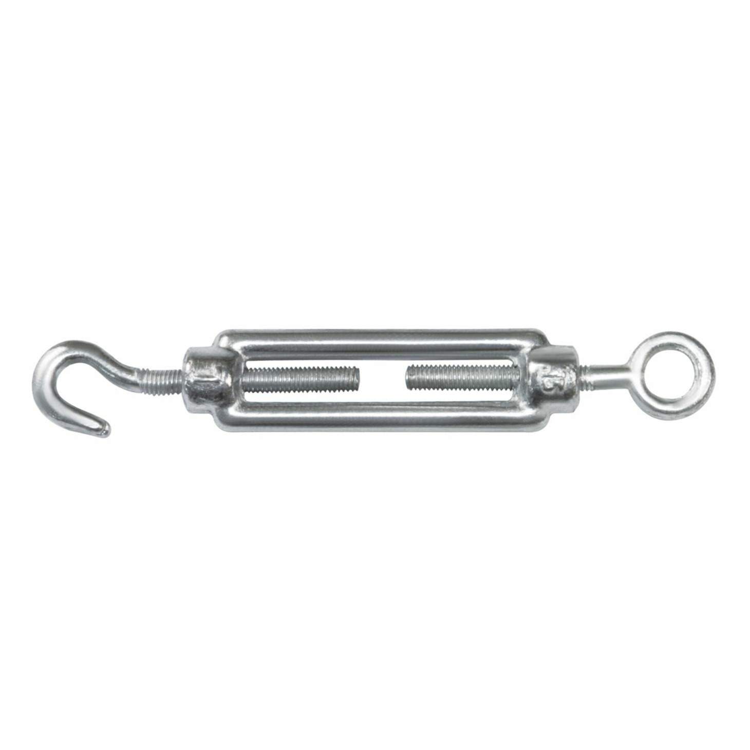 AMIG Spanschroeven/draadspanner met haak/oog - 1x - 11cm - verzinkt staal - 200kg - M8 schroefdraad -